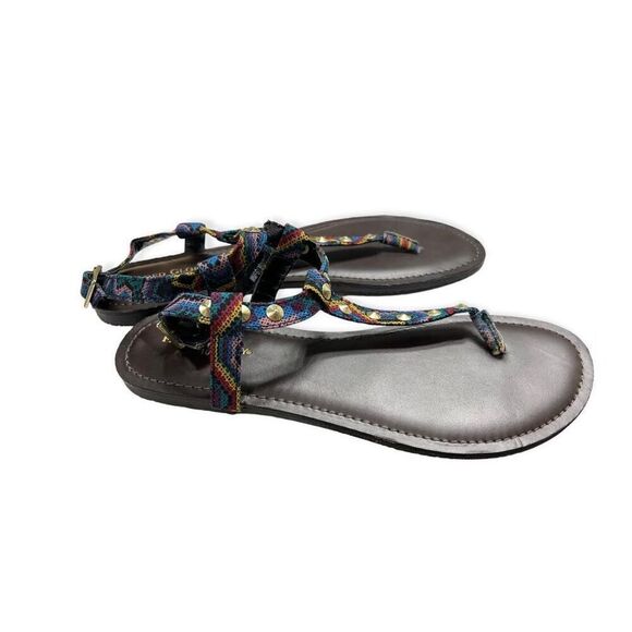 New Womens Faded Glory Tribal Print Slingback Sandals - Sz 10 - Picture 2 of 2